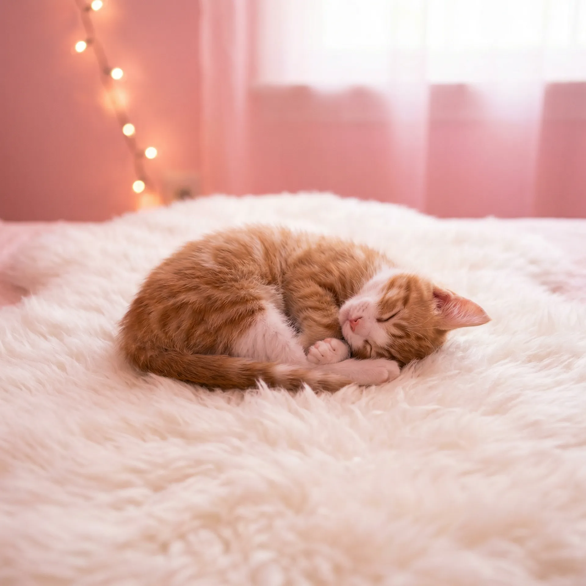 小猫蜷成一团入睡 - 麻豆入口